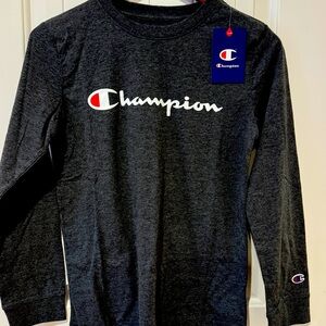 Champion T Shirt Youth Long Sleeve Size Large